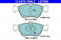 Sada brzdových destiček ATE Ceramic 13.0470-7086 (AT LD7086) - MERCEDES-BENZ