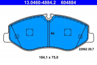 Sada brzdových destiček ATE 13.0460-4884 (AT 604884) -MERCEDES-BENZ Sada brzdových destiček ATE 13.0460-4884 (AT 604884) -MERCEDES-BENZ