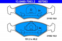 Sada brzdových destiček ATE 13.0460-7063 (AT 607063) - FIAT Sada brzdových destiček ATE 13.0460-7063 (AT 607063) - FIAT