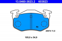 Sada brzdových destiček ATE 13.0460-3823 (AT 603823) - CITROËN Sada brzdových destiček ATE 13.0460-3823 (AT 603823) - CITROËN