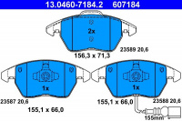 Sada brzdových destiček ATE 13.0460-7184 (AT 607184) - AUDI, SEAT, ŠKODA, VW Sada brzdových destiček ATE 13.0460-7184 (AT 607184) - AUDI, SEAT, ŠKODA, VW
