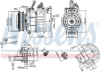 Kompresor klimatizace NISSENS 89488 Kompresor klimatizace NISSENS 89488