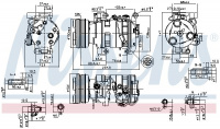 Kompresor klimatizace NISSENS 89550 Kompresor klimatizace NISSENS 89550