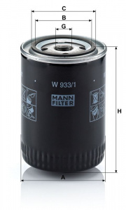 Olejový filtr MANN W933/1 (MF W933/1)