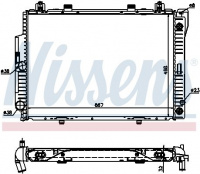 Chladič motoru NISSENS 62713A Chladič motoru NISSENS 62713A