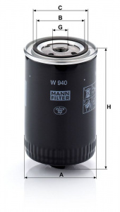Olejový filtr MANN W940/10 (MF W940/10)