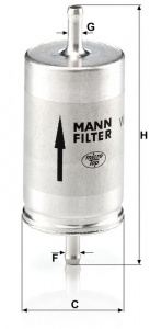 Palivový filtr MANN WK410 (MF WK410) - ŠKODA