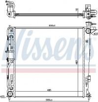 Chladič motoru NISSENS 675022 Chladič motoru NISSENS 675022