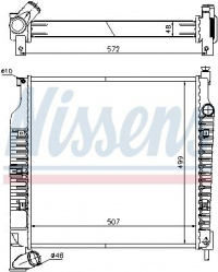 Chladič motoru NISSENS 61021A Chladič motoru NISSENS 61021A
