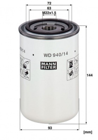 Olejový filtr MANN MF WD940/14 Olejový filtr MANN MF WD940/14
