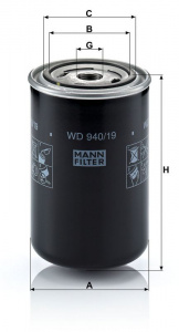 Olejový filtr MANN MF WD940/19 Olejový filtr MANN MF WD940/19