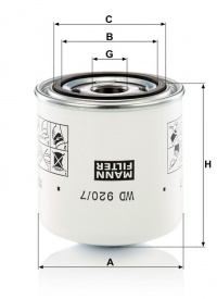 Olejový filtr MANN MF WD920/7 Olejový filtr MANN MF WD920/7