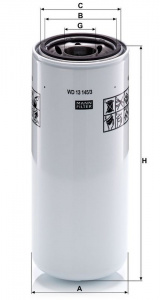 Olejový filtr MANN MF WD13145/3 Olejový filtr MANN MF WD13145/3