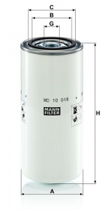 Olejový filtr MANN MF WD10018 Olejový filtr MANN MF WD10018