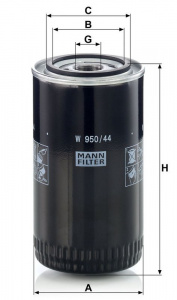 Olejový filtr MANN MF W950/44 Olejový filtr MANN MF W950/44