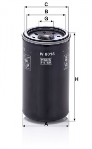 Olejový filtr MANN MF W8018 Olejový filtr MANN MF W8018