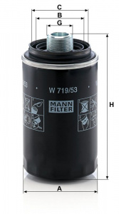 Olejový filtr MANN MF W719/53