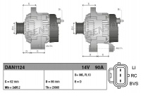Alternátor DENSO (DE DAN1124) Alternátor DENSO (DE DAN1124)