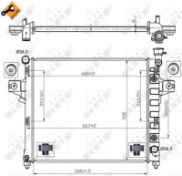 Chladič, chlazení motoru NRF 53031 Chladič, chlazení motoru NRF 53031