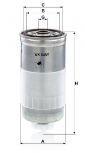 Palivový filtr MANN WK845/1 (MF WK845/1) - AUDI, SEAT, VW