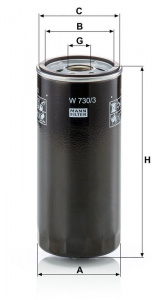 Olejový filtr MANN W730/3 (MF W730/3) - PORSCHE