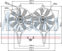 Ventilátor chladiče NISSENS 85149