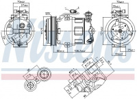 Kompresor klimatizace NISSENS 890185 Kompresor klimatizace NISSENS 890185