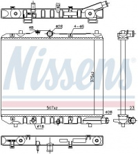 Chladič motoru NISSENS 630708 Chladič motoru NISSENS 630708