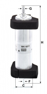 Palivový filtr MANN WK6011 (MF WK6011) Palivový filtr MANN WK6011 (MF WK6011)