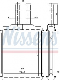 Výměník tepla NISSENS 76505 Výměník tepla NISSENS 76505