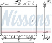 Chladič motoru NISSENS 68700A Chladič motoru NISSENS 68700A