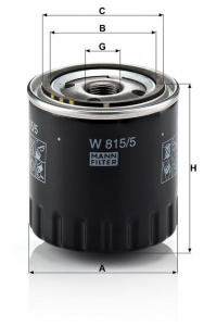 Olejový filtr MANN W815/5 (MF W815/5) - RENAULT