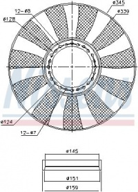 Ventilátor chladiče NISSENS 85664
