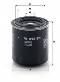 Olejový filtr MANN W815/81 (MF W815/81) - HONDA