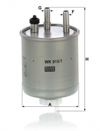 Palivový filtr MANN WK918/1 (MF WK918/1)