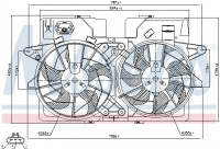 Ventilátor chladiče NISSENS 85278 Ventilátor chladiče NISSENS 85278