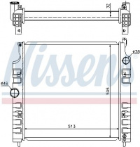 Chladič motoru NISSENS 61026 Chladič motoru NISSENS 61026