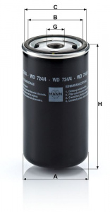 Hydraulický filtr MANN WD724/4 (MF WD724/4)