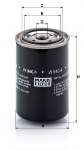 Olejový filtr MANN W940/4 (MF W940/4)