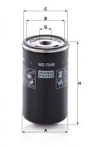 Hydraulický filtr MANN WD724/6 (MF WD724/6) Hydraulický filtr MANN WD724/6 (MF WD724/6)