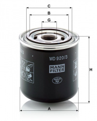 Hydraulický filtr MANN WD920/3 (MF WD920/3) Hydraulický filtr MANN WD920/3 (MF WD920/3)