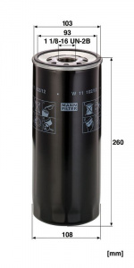 Olejový filtr MANN W11102/12 (MF W11102/12) Olejový filtr MANN W11102/12 (MF W11102/12)