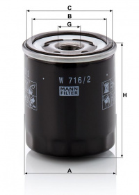 Olejový filtr MANN MF W716/2