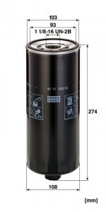 Olejový filtr MANN W11102/15 (MF W11102/15) Olejový filtr MANN W11102/15 (MF W11102/15)