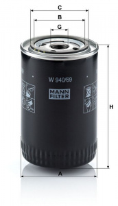 Olejový filtr MANN W940/69 (MF W940/69) - IVECO
