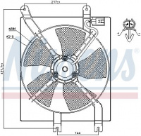 Ventilátor chladiče klimatizace NISSENS 85356