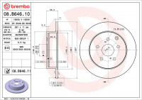 Brzdový kotouč BREMBO 08.B646.11