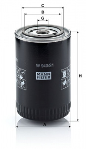 Olejový filtr MANN W940/81 (MF W940/81) - TOYOTA