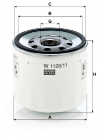 Olejový filtr MANN MF W1126/11