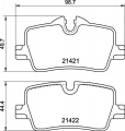 Sada brzdových destiček BREMBO P06113